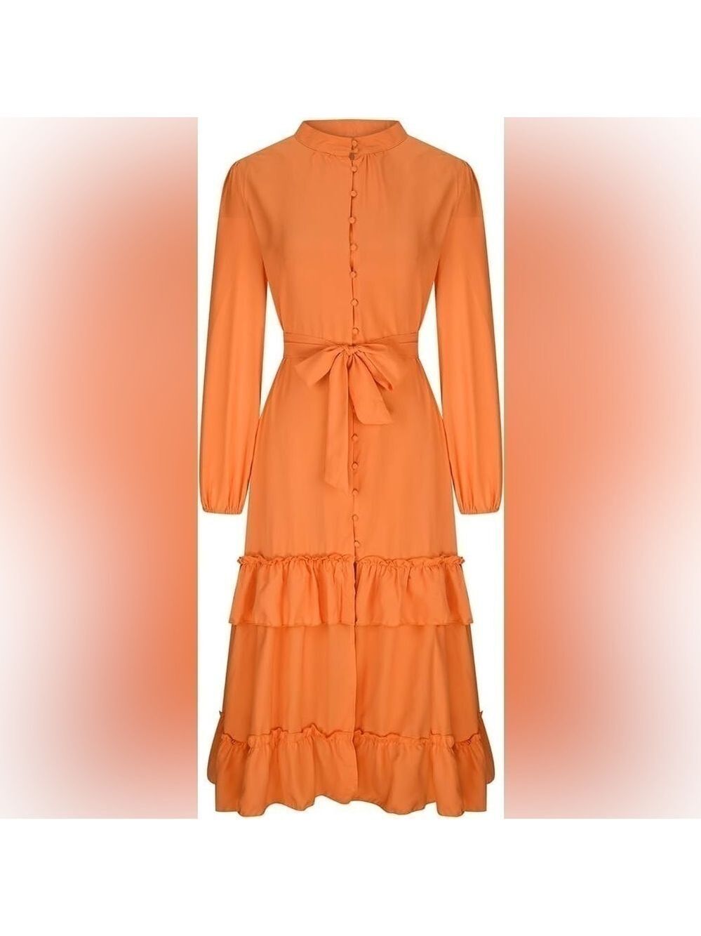 Women's Layered Ruffle Maxi Dress - Picture 2 of 13